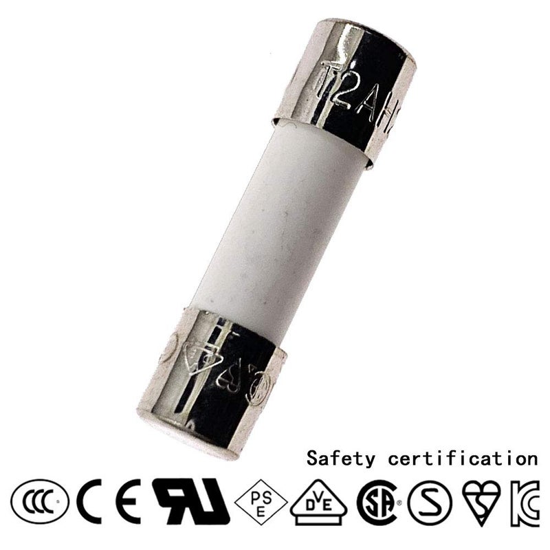 ChengHongXing 10PCS Ceramic fuses T2AH250V Slow-Blow 5x20mm/0.197"x0.787" 2Amp 250V (T2A) - Image 2