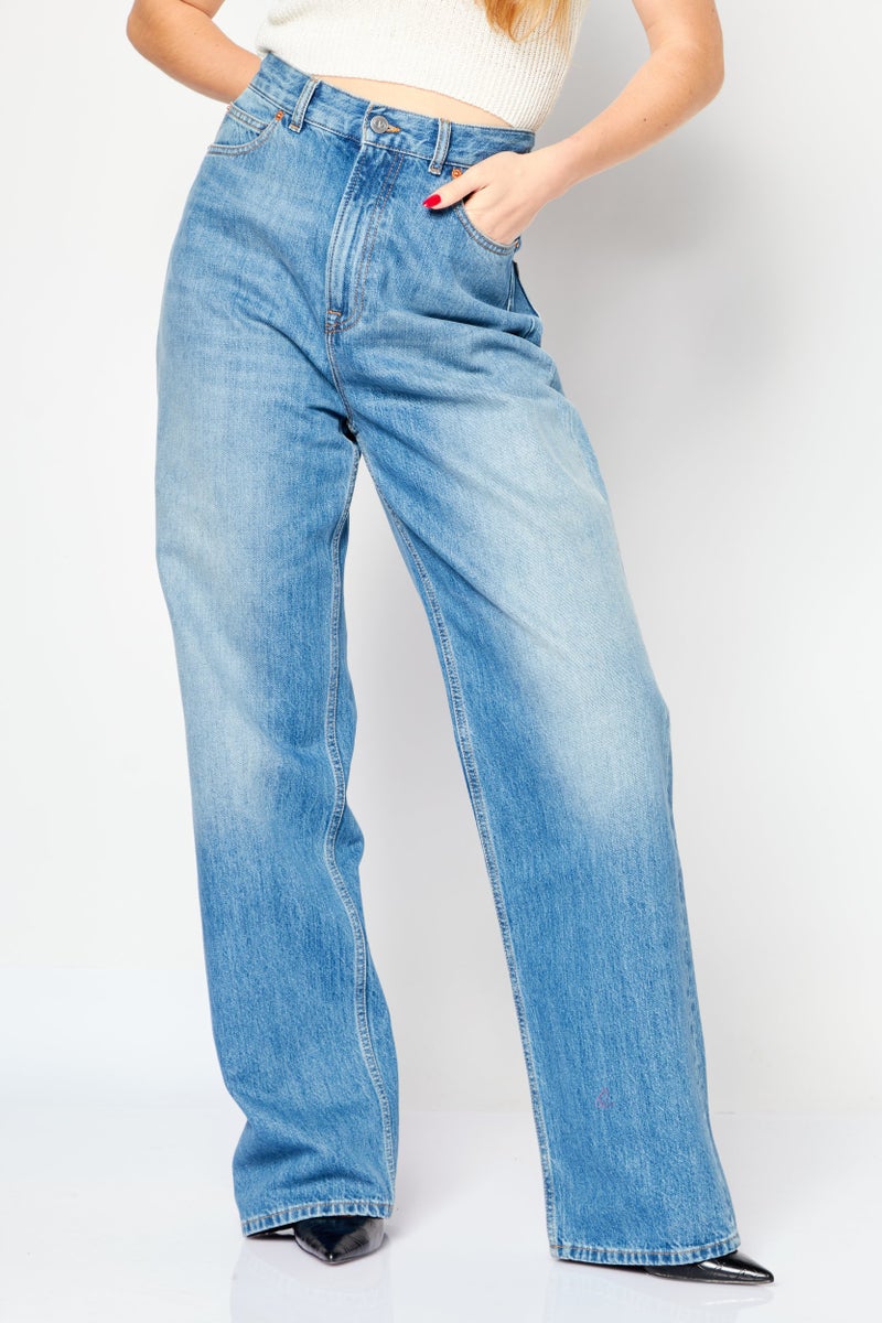 VALENTINO Women Regular Fit Wash Non-Stretchable Denim, Blue  - Image 1