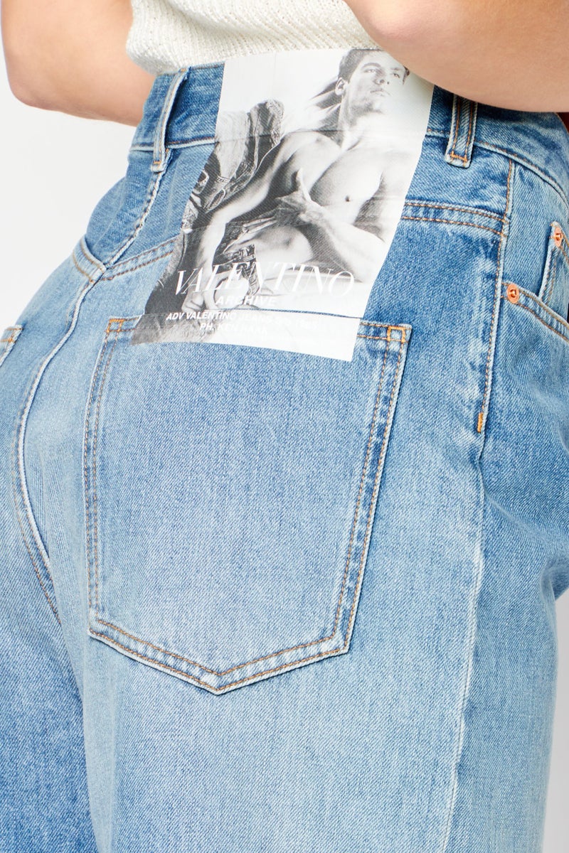 VALENTINO Women Regular Fit Wash Non-Stretchable Denim, Blue  - Image 3