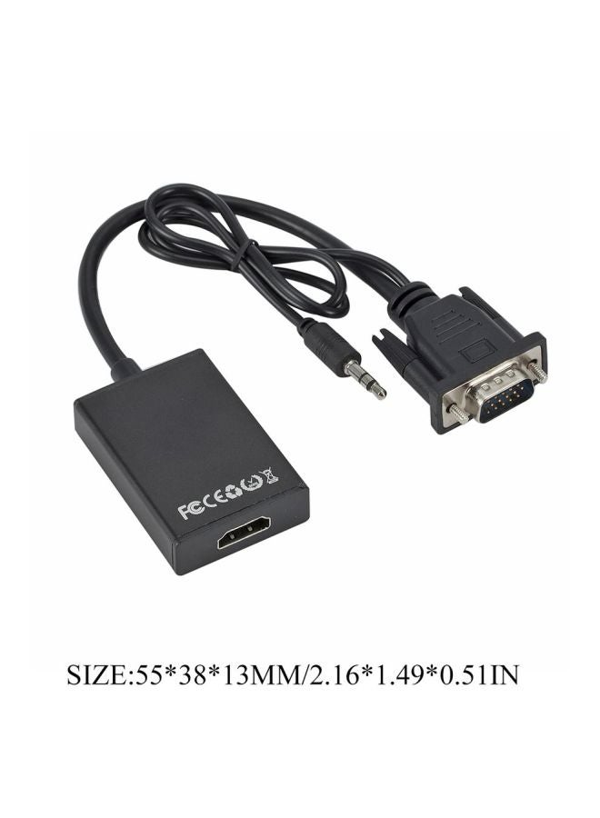 VGA To HDMI Converter Adapter Black - Image 2