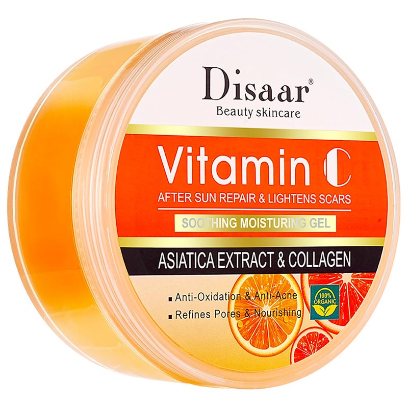 DISAAR BEAUTY Vitamin C Collagen Moisturizing Gel Orance Extract After Sun Repair Soothing Refines Pores AntiOxidation 300g  1014floz 