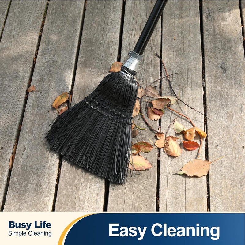 YOCADA Broom Commercial Indoor Outdoor Broom 55.5 inch Tall for Courtyard Garage Lobby Mall Market Floor Home Office Leaves Stone Dust Rubbishb Black - Image 5