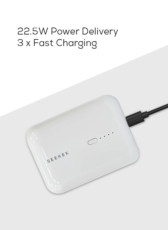 Seeken SEEKEN 10K MAH Foldable Magnetic Power Booster Wireless 22.5W Power Bank - White | Fast Charging | Portable Charger | Travel Charger | Overcharge Protection | Premium Design | High-Quality. - Image 2