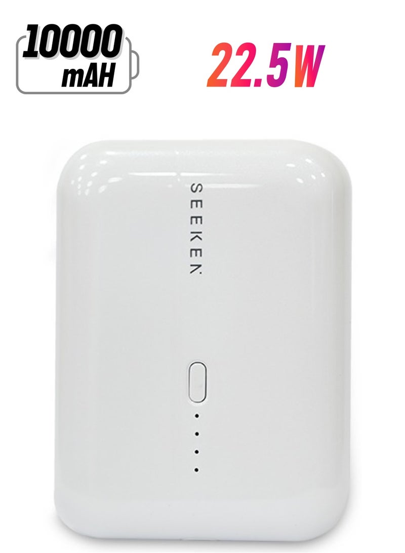 Seeken SEEKEN 10K MAH Foldable Magnetic Power Booster Wireless 22.5W Power Bank - White | Fast Charging | Portable Charger | Travel Charger | Overcharge Protection | Premium Design | High-Quality. - Image 1