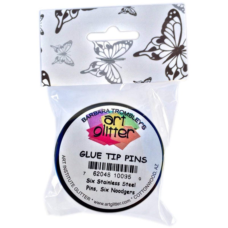 Art Glitter Art Institute Glitter Pins Kit,Six Stainless Steel Pins, Six Noodgers - Image 3