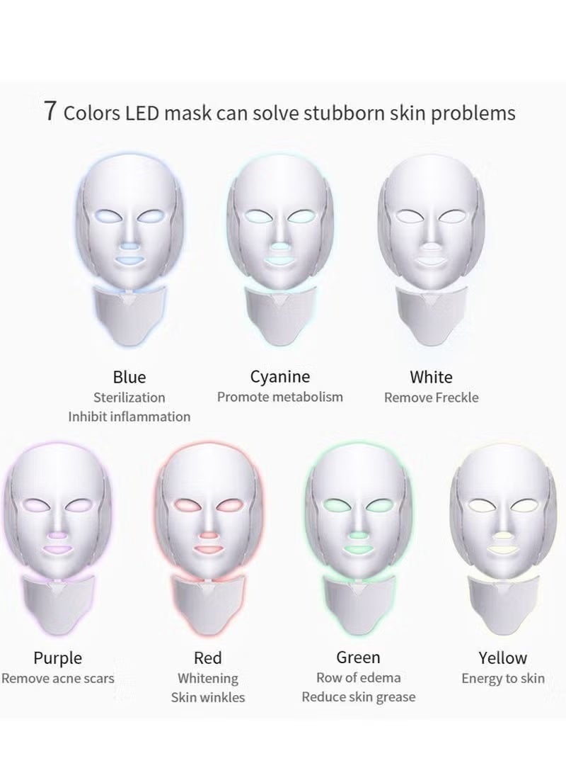 Beauty LED Light Facial Mask – 7-Color Skin Rejuvenation & Anti Acne Treatment Device - Image 2