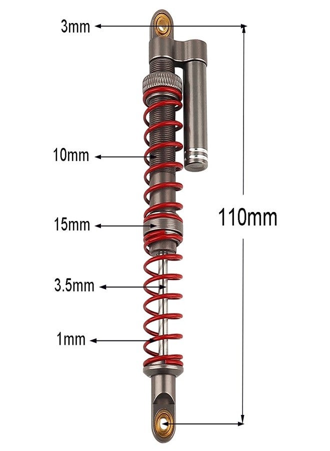 Pothyes 110mm Shock Absorber Oil Adjustable RC Damper with Washer for 1/10 RC Truck Crawler Axial SCX10 90046 AXI231017 TRX-4 D90 Upgrade Part (110mm) - Image 3