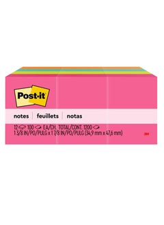 Post It 1 Pack Neon Colors Sticky Notes 38 mm x 51 mm  - Image 2