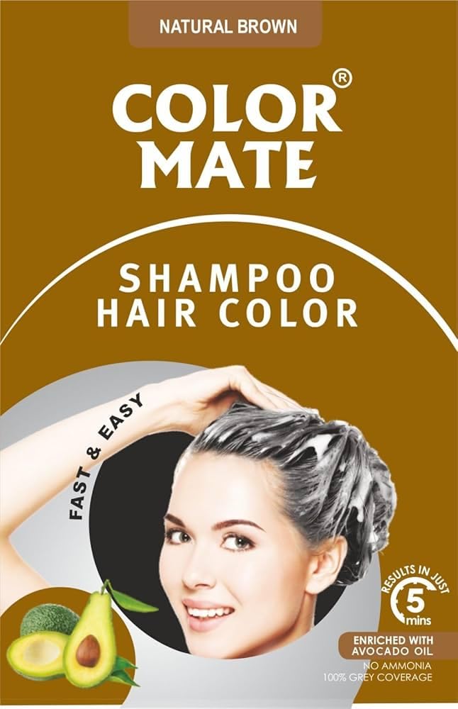 COLOR MATE SHAMPOO HAIR COLOR (NATURAL BROWN) - Image 5