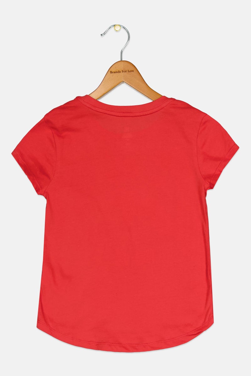 GAP Kids Girl Graphic Printed Short Sleeve T-Shirt, Red - Image 2
