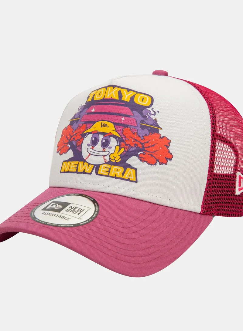 NEW ERA Men's Tokyo Graphic Print Trucker Cap
