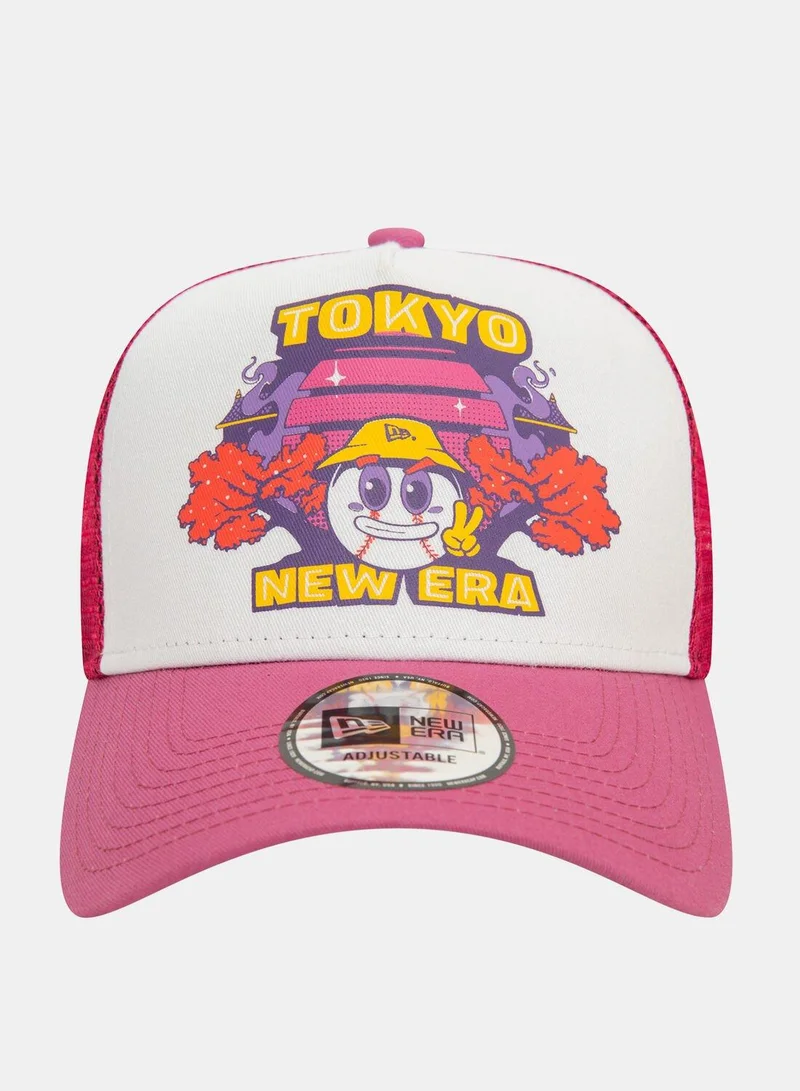 نيو ايرا Men's Tokyo Graphic Print Trucker Cap