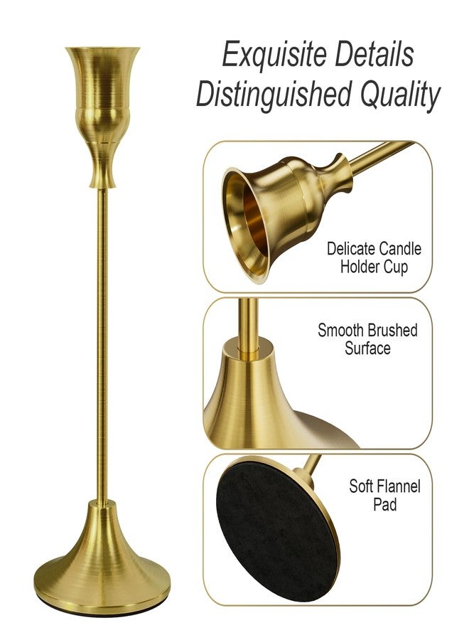 NLBTW Taper Candle Holders in Bulks, Set of 24 Brass Gold Vintage Candle Sticks Holder Decor Home Decor Centerpieces for Table Festive Wedding Decorations - Image 5
