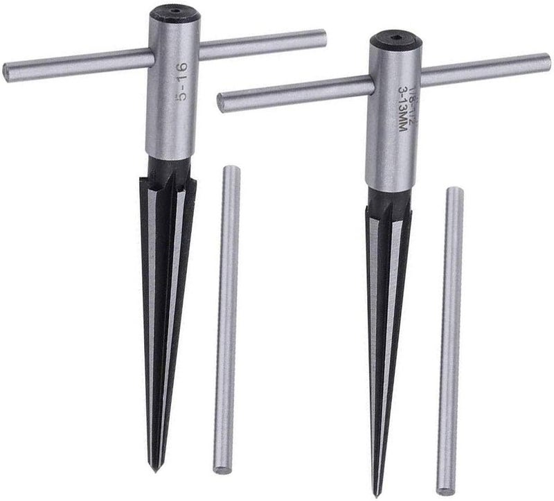 Lheng 1/8"-1/2" 3-13mm And 5mm - 16mm Bridge Pin Hole Hand Held Reamer T Handle Tapered 6 Fluted Chamfer Reaming Woodworker Cutting Tool - Image 2
