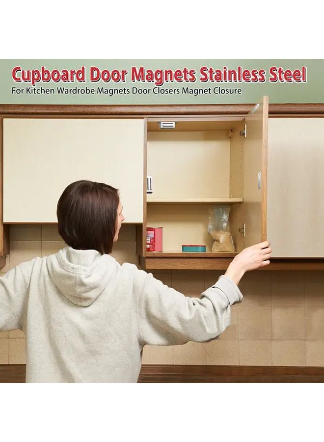 6pcs Ultra Thin Magnetic Snap Cabinet Door Magnets With Screws - Image 4