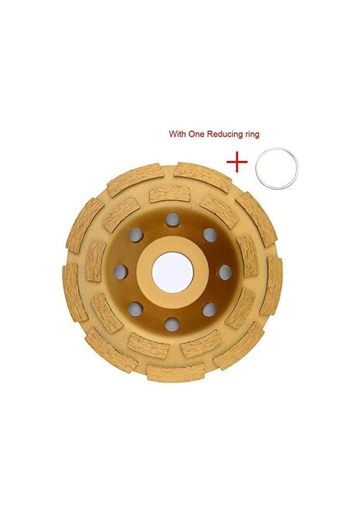 AQ AQSON AQSON 4 Inch Double Row Diamond Cup Grinding Wheel for Angle Grinder - Ideal for Polishing and Cleaning Concrete, Granite, Marble, and Stone - Image 3
