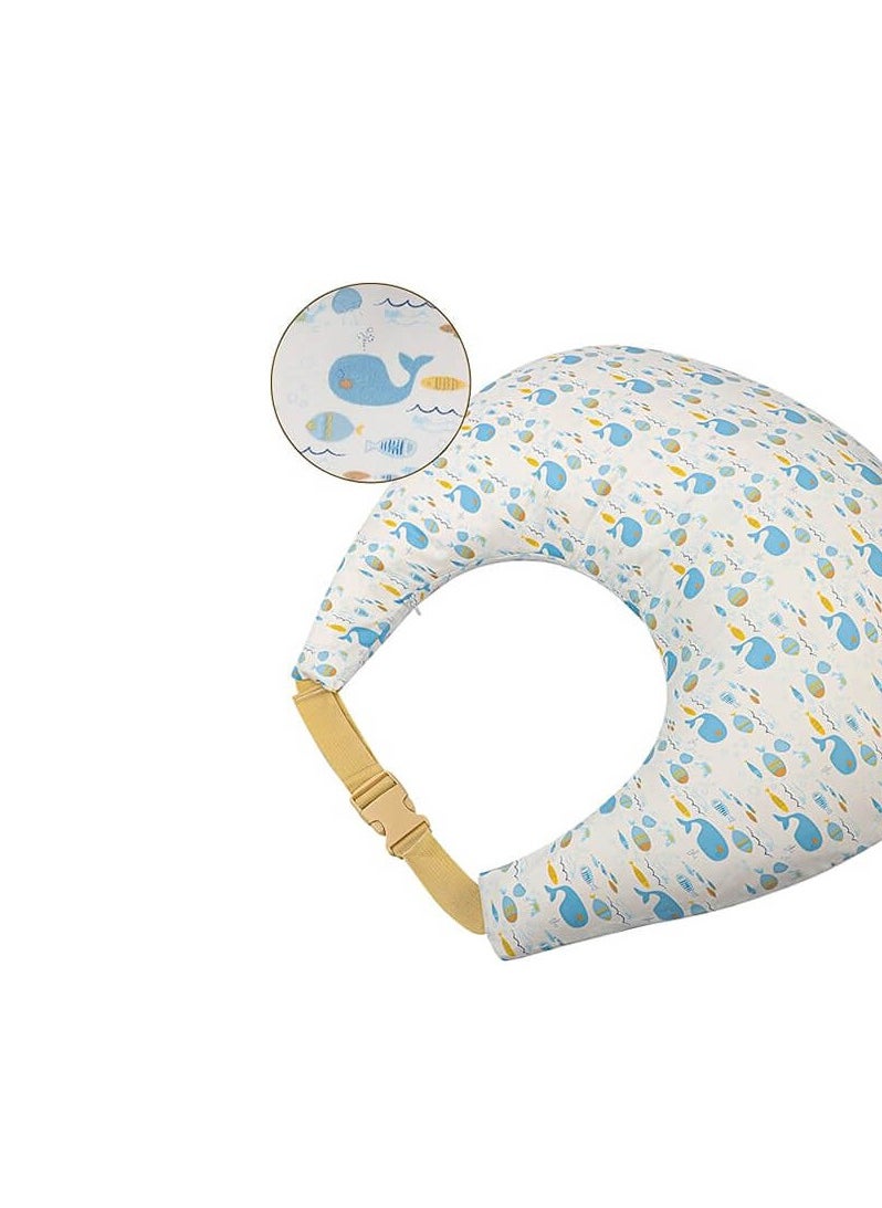 Riolio Nursing Pillow Large Breastfeeding Pillow, Mom Feeding Pillow with Baby Support Cushion Ergonomic Baby Feeding Pillow Positioner with Adjustable Waist Strap Removable Cotton Cover Newborn  - Image 3