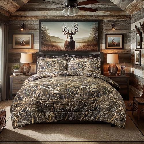 VISI-ONE Realtree Max-7 Camo Queen 3 Piece Comforter Set – Universal Outdoor Bedding, Rustic Farmhouse Décor for Nature & Wildlife Lover, Ideal for RV, Cabin, Lodge, Ranch, Farmhouse & Modern Space - Image 2