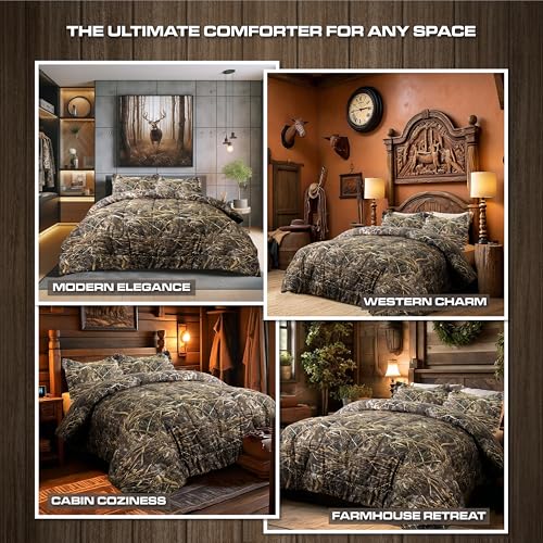 VISI-ONE Realtree Max-7 Camo Queen 3 Piece Comforter Set – Universal Outdoor Bedding, Rustic Farmhouse Décor for Nature & Wildlife Lover, Ideal for RV, Cabin, Lodge, Ranch, Farmhouse & Modern Space - Image 3