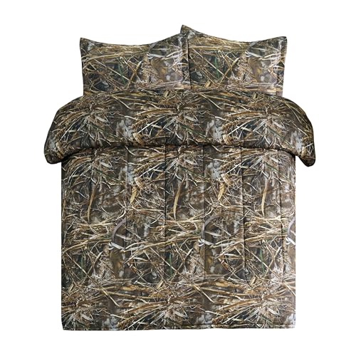 VISI-ONE Realtree Max-7 Camo Queen 3 Piece Comforter Set – Universal Outdoor Bedding, Rustic Farmhouse Décor for Nature & Wildlife Lover, Ideal for RV, Cabin, Lodge, Ranch, Farmhouse & Modern Space - Image 1