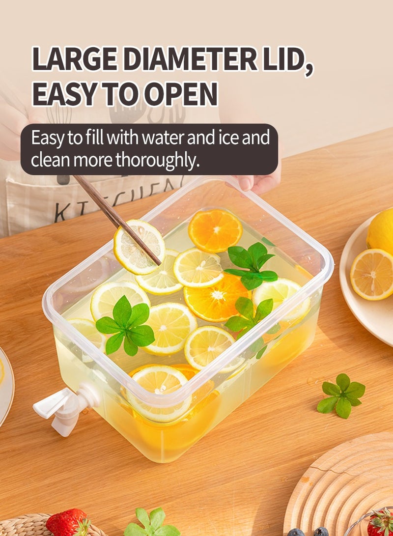 Cold Kettle with Faucet, Beverage Dispenser with Spigot, 5L Plastic Drink Dispenser, Fridge Water Dispenser for Making Teas and Juices, Food-Grade Camping Water Storage Carrier Jug - Image 5