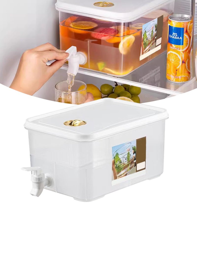 Cold Kettle with Faucet, Beverage Dispenser with Spigot, 5L Plastic Drink Dispenser, Fridge Water Dispenser for Making Teas and Juices, Food-Grade Camping Water Storage Carrier Jug - Image 1