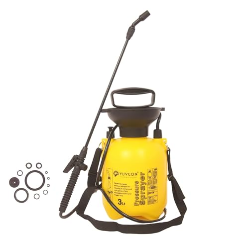 Yuvcon Manual Pressure Sprayer, Multi-Purpose Compression Sprayer for Gardening & Agriculture Spray Pump with Washer Set(3 litres) - Image 1