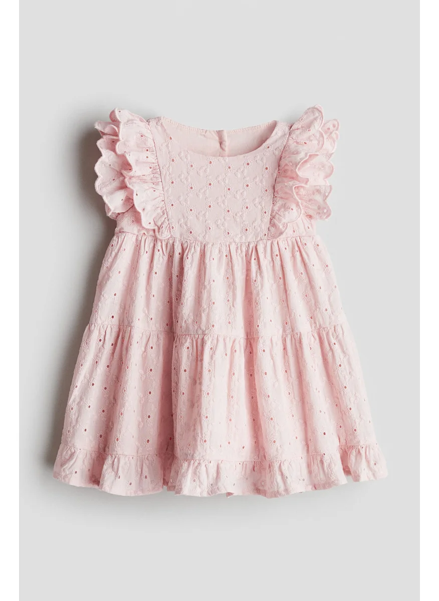 H&M Frilled Broderie Anglaise Dress