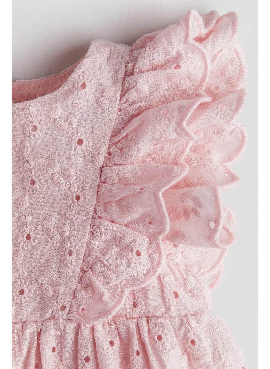 H&M Frilled Broderie Anglaise Dress