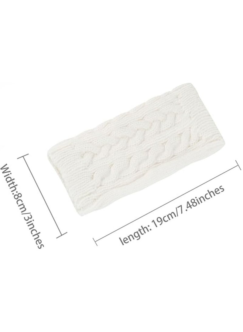 SYOSI A Pairs of Winter Knit Gloves,Half Finger Gloves for Women Men,Knit Gloves Winter Stretchy Gloves for Winter Outdoor Sports,Half Finger Knit Winter Mittens Thick Wool Liner for Driving Cycling - Image 3