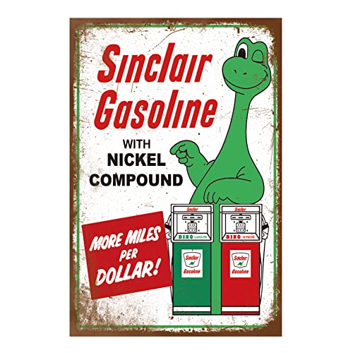 PeisTin 12 Pieces Gas and Oil Tin Signs, Retro Vintage Metal Sign for Home Man Cave Garage, 8x12 Inch/20x30cm - Image 2