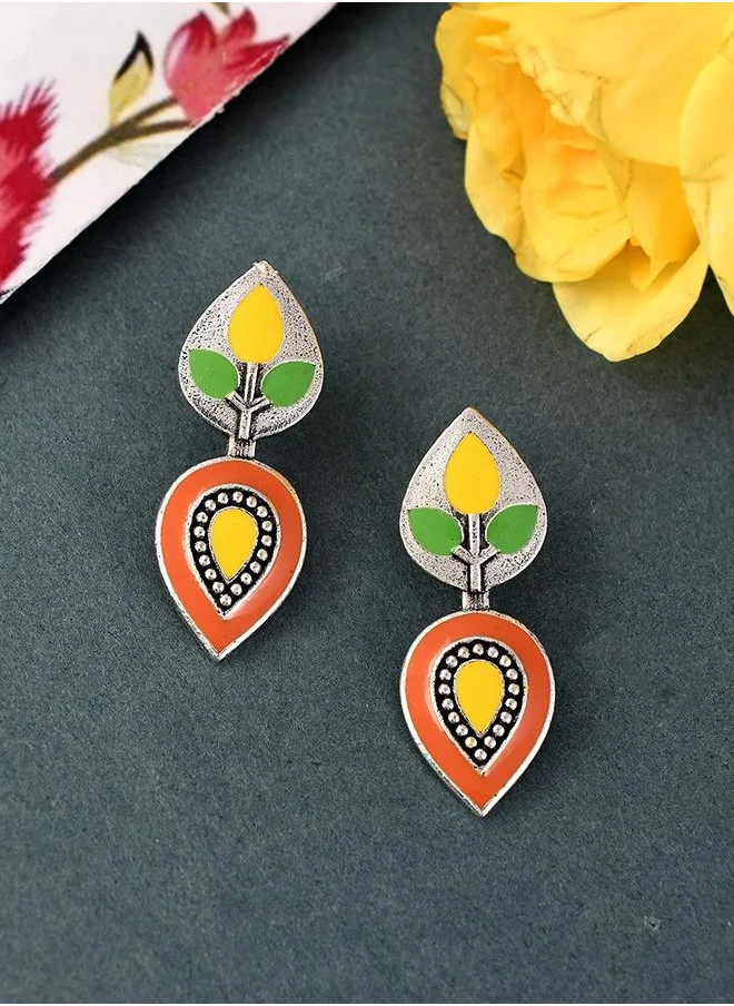 VOYLLA Bagh E Fiza Floral Design Earrings