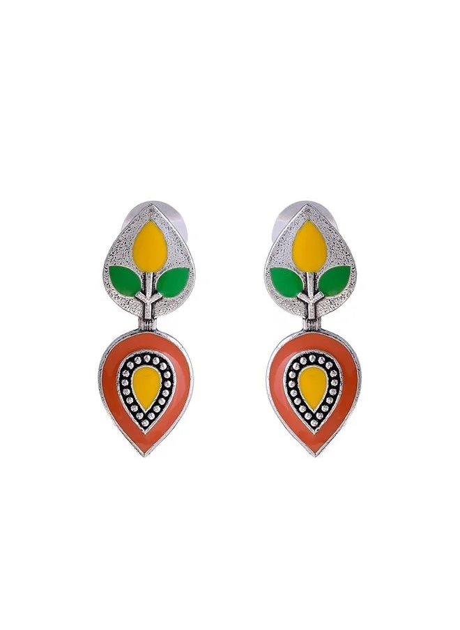 VOYLLA Bagh E Fiza Floral Design Earrings