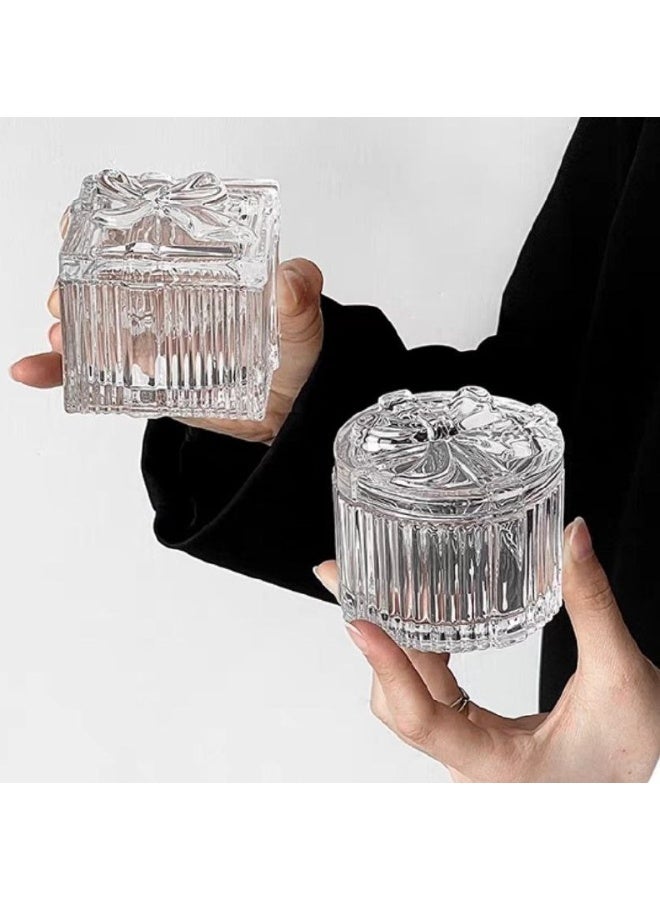 Glass sugar bowl 200 ml Available in 3 shapes: Heart Square Round - Image 1