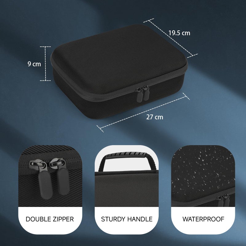 MOSLA Hard Barber Accessories Case for Hair Clippers, Mens Hair Cutting Barber Supplies Holder Organizer Storage Bag for Hair Cutting, Guard Grooming Kit (Nylon Black) - Image 4