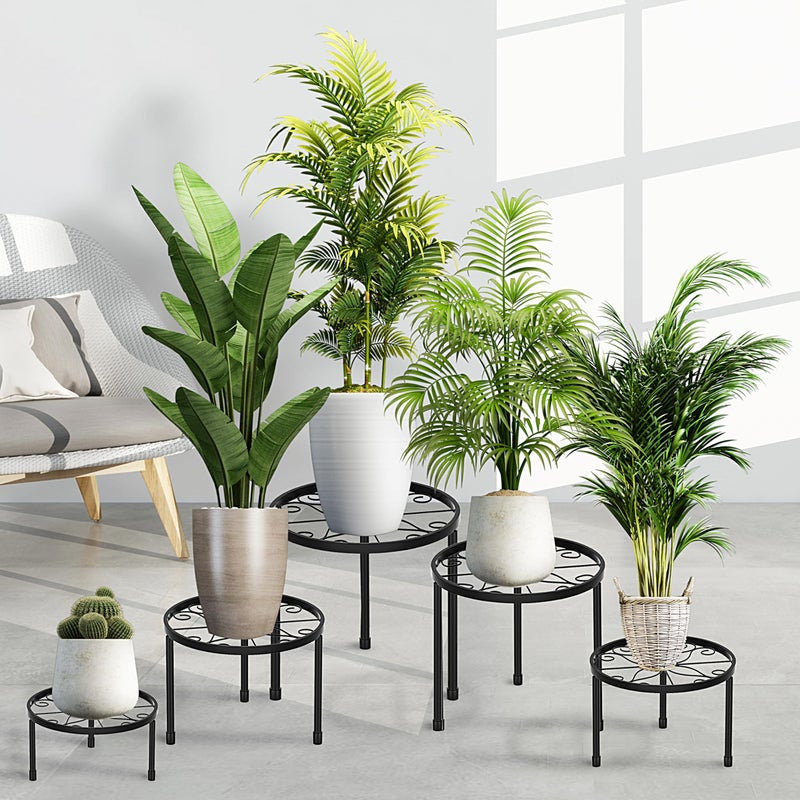 CADANI 5 Pack Metal Plant Stands for Outdoor Indoor, Anti-Rust Iron Flower Pot Stand, Heavy Duty Plant Pot Stand for Multiple Plant, Decoration Racks for Home, Patio & Garden - Image 5