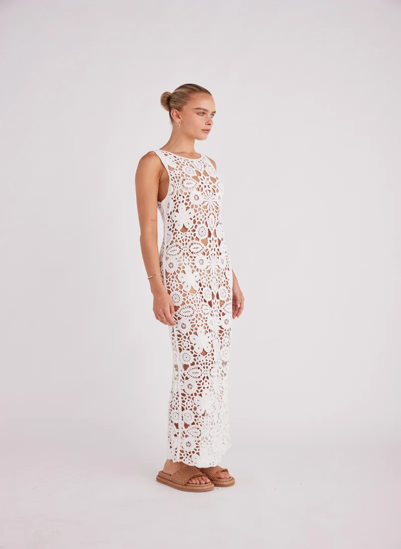 SNDYS Crochet Sleeveless Dress