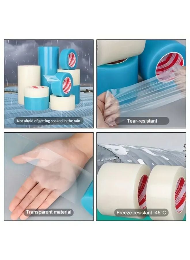 شريط إصلاح للبيوت المحمية ثقيل متين مقاوم للماء والأشعة فوق البنفسجية أزرق 787.4 × 1.97 بوصة ترقيع - Image 5