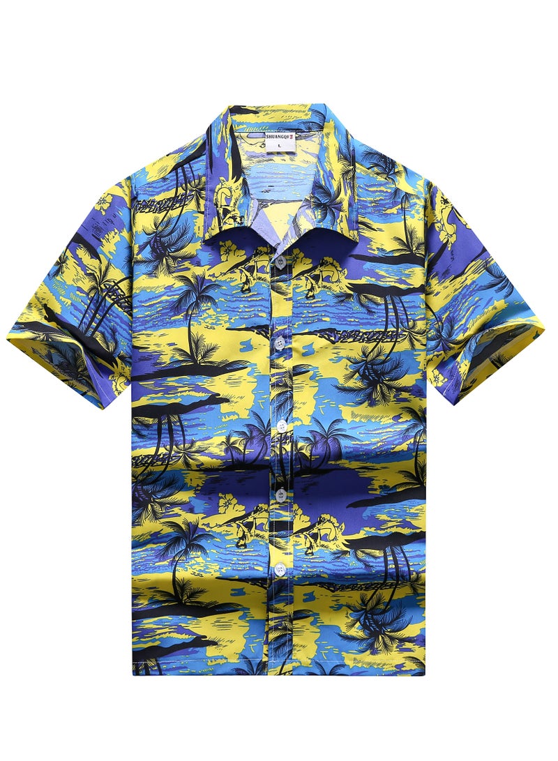Loquat Quick Dry Wide Holiday Short Sleeve Shirt Multicolour 