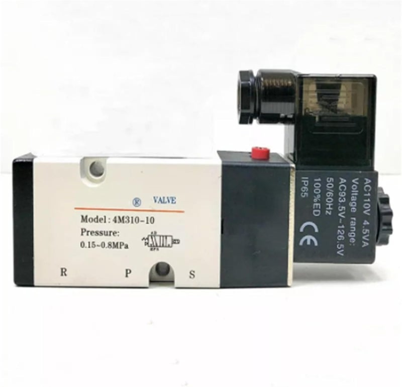 5 Way 2 Position Electir Solenoid Valve 4M210-08 4M310-10 1/4" 3/8" 1/2" DC12V 24V AC110V 220V Pneumatic Parts Air Control Valve(4M310-10,DC24V) - Image 2