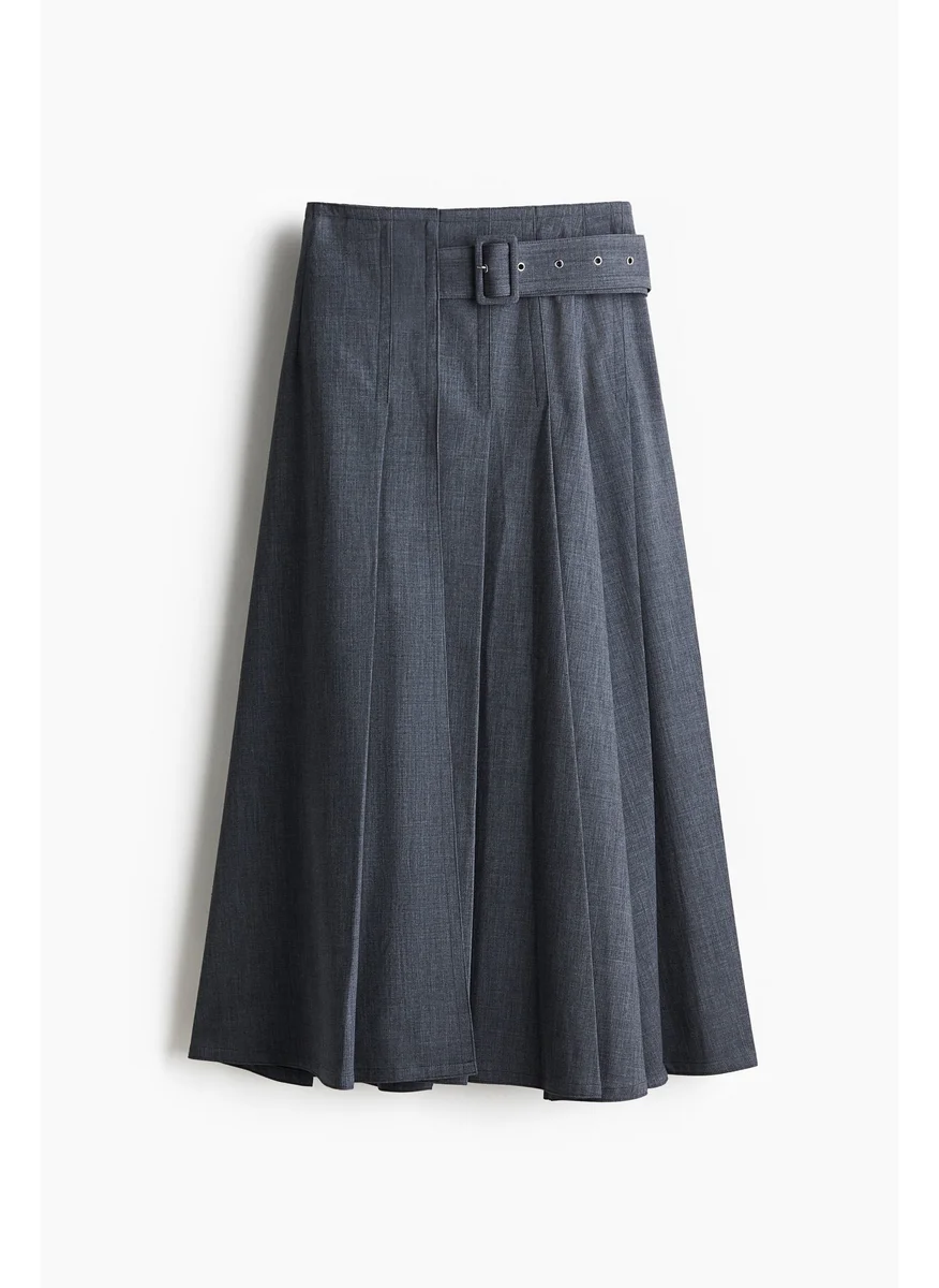 H&M Pleated A-Line Skirt