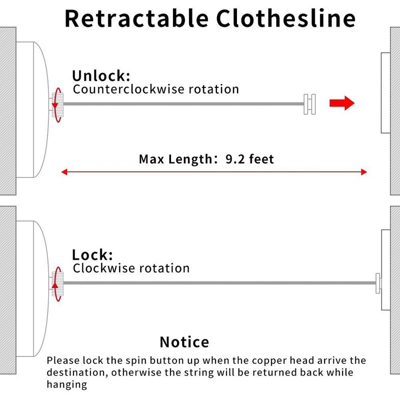 HARHIM Stainless Steel Round Clothesline Clothes Dryer with Adjustable Nylon String Hotel Style - Image 4