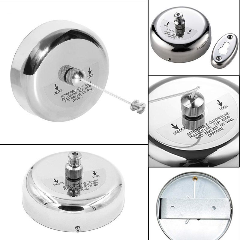 HARHIM Stainless Steel Round Clothesline Clothes Dryer with Adjustable Nylon String Hotel Style - Image 3