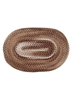 Better Trends Better Trends Ombre Braided Area Rug, 20" x 30" Oval, Reversible and Durable, 100% Soft Cotton Chenille, Ideal for Kitchen, Living Room, Ergonomic Comfort Standing Braided Mat - Brown  - Image 1