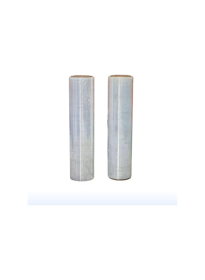 Generic Clear Stretch Wrap Roll Durable Adhesive Wrap | Moving Wrap 3kg (Pack of 2) 