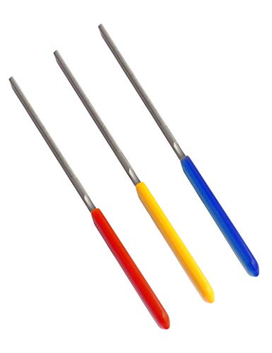 Holmer Bass Guitar Nut Files Double Edge Nut Slotting Files Set Fret Crowning Files Luthier Tools for P Bass Jazz Bass Guitar Set of 3Pcs. - Image 3