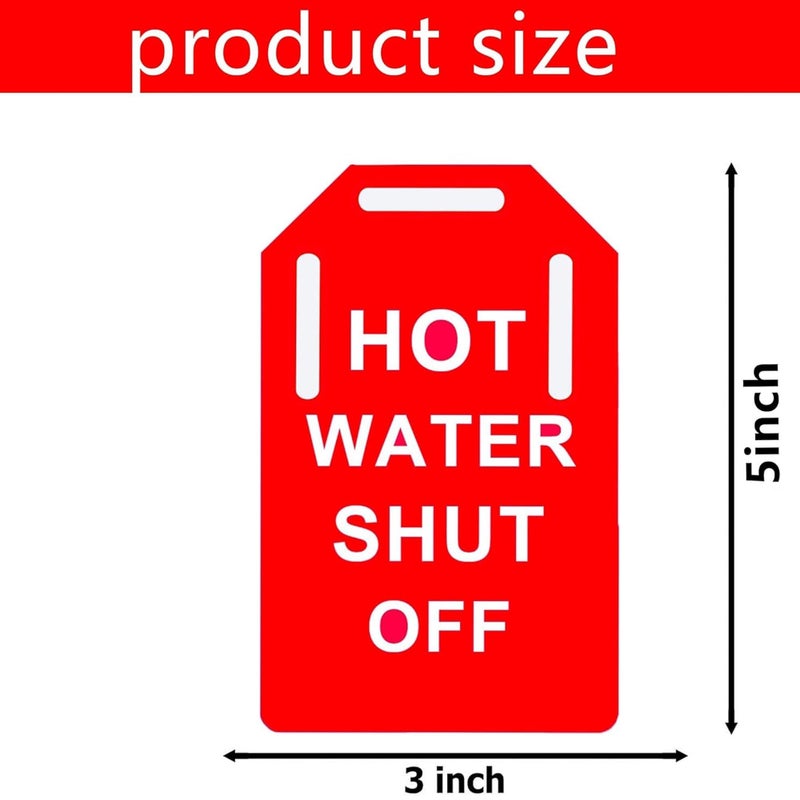 wootile Shut Off Valve Tag 15 Pack Yellow Gas Shut off Blue Water Shut off Red Hot Water Shut off Tags - Plastic Valve Identifier Tag Plumbing Identification Pipe Tags For Rental Realtor 3 x 5 Inch - Image 4