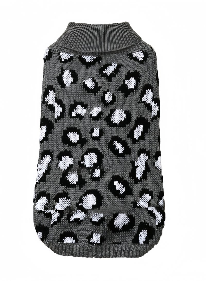 Generic Pet Sweater Cat Winter Warm Sleeveless Sweater Cat or Small Dog Clothes Gray X Small  - Image 3