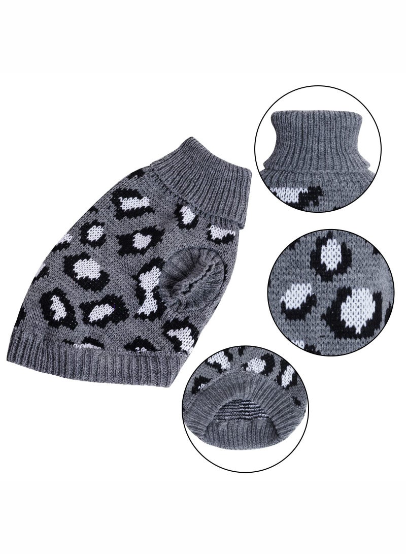 Generic Pet Sweater Cat Winter Warm Sleeveless Sweater Cat or Small Dog Clothes Gray X Small  - Image 4