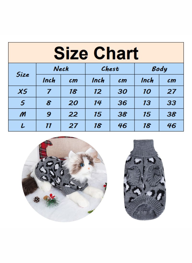 Generic Pet Sweater Cat Winter Warm Sleeveless Sweater Cat or Small Dog Clothes Gray X Small  - Image 5